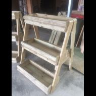Wooden Po -Stands in the Workshop